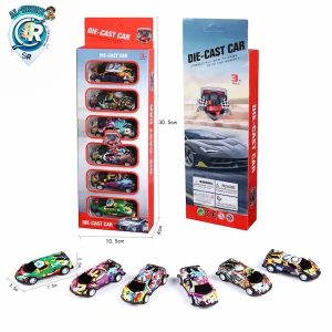 سيارات سباق حديد صغيرة عبوة 6 حبات