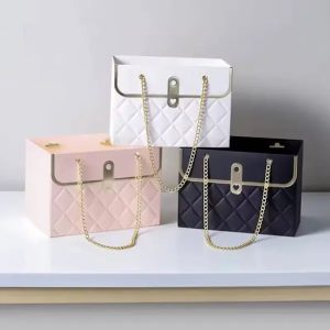 صناديق تغليف محمولة للزهور والهدايا