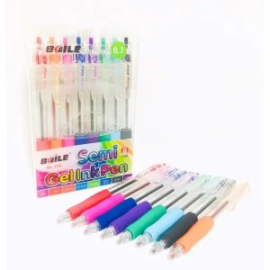 أقلام حبر جل عبوة 8 ألوان 0.7 مم