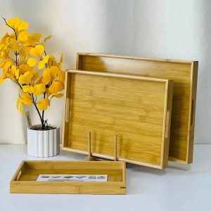 صواني تقديم خيزران ضد الماء