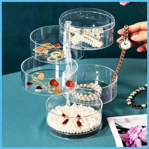 صندوق مجوهرات دوّار من الأكريليك