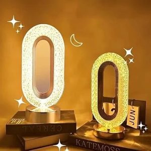 مصباح الطاولة الكريستالي القابل لإعادة الشحن