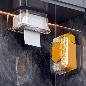 حامل مناديل مبللة جداري ذاتي اللصق