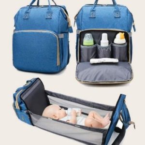 حقيبة ظهر الأم مع سرير للأطفال 2×1