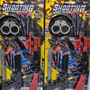 طقم لعبة مسدس نبلة مع إكسسوارات كاملة للأطفال